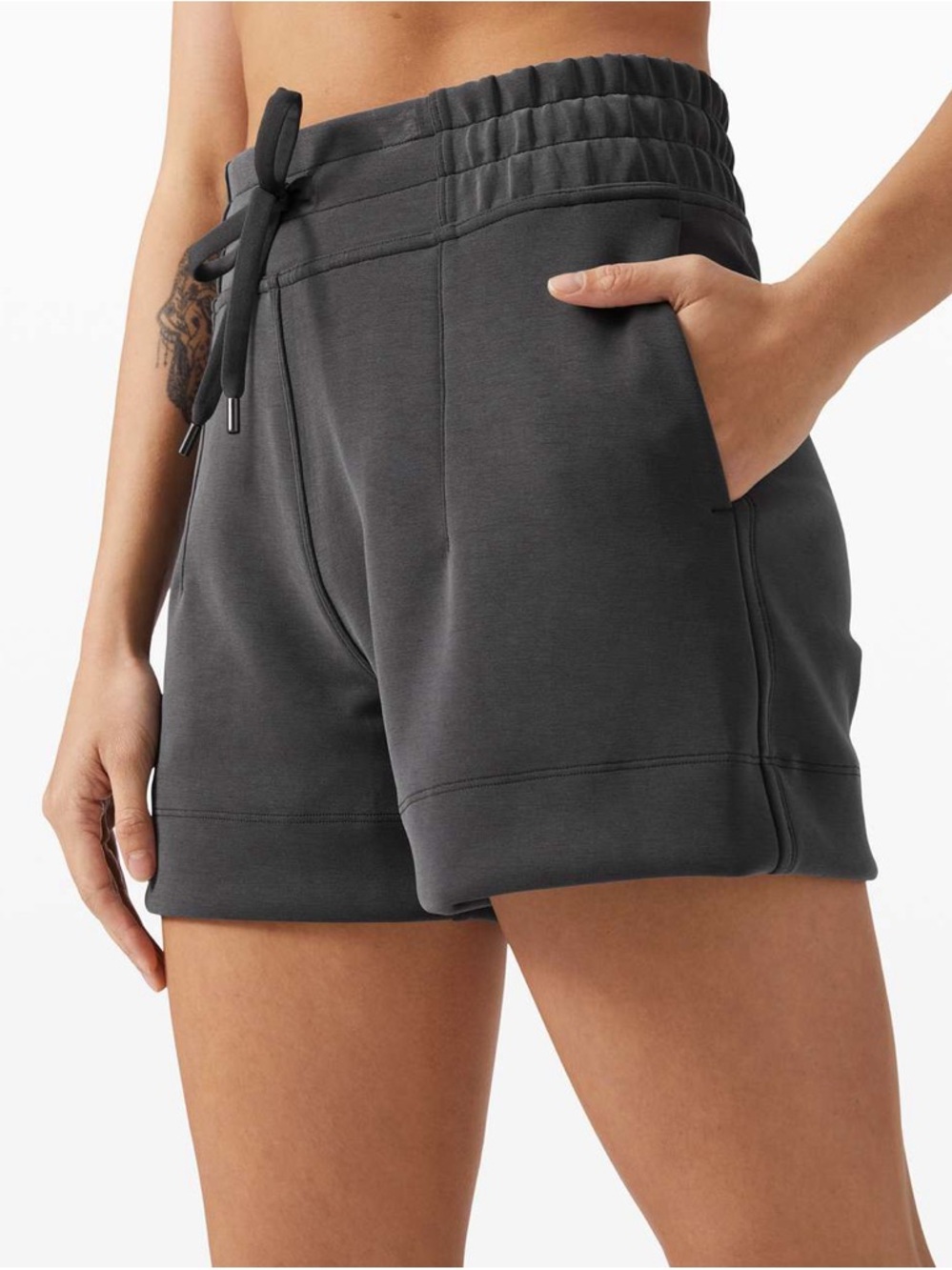 Lululemon Soft Ambitions High Rise Short 4" Graphite Grey Size 4